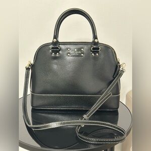 Kate Spade Black Satchel with Gold Accents